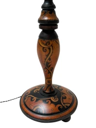 Art Deco Batik Floor Lamp by Hans Steinpatz, Dutch Design, 1920s